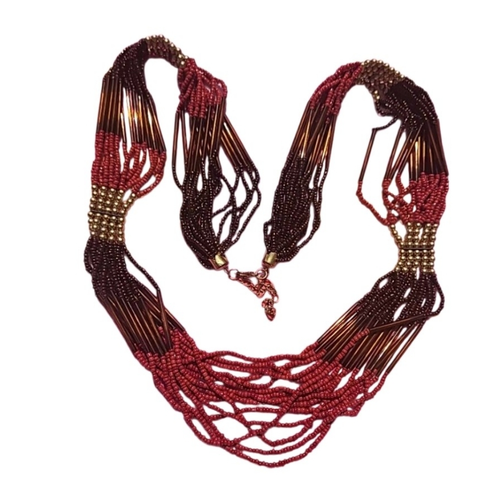 Vintage Multicolor Beaded Necklace
